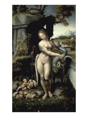 Leda and the Swan - Leonardo Da Vinci Painting